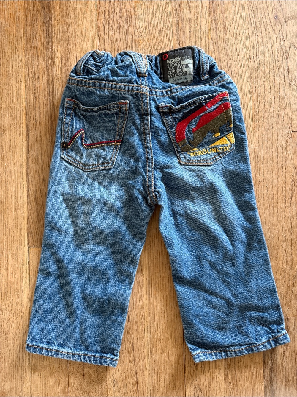 Vintage Ecko Unltd Kids Baggy Embroidered Jeans - Y2K Hip Hop Skater Denim 18M